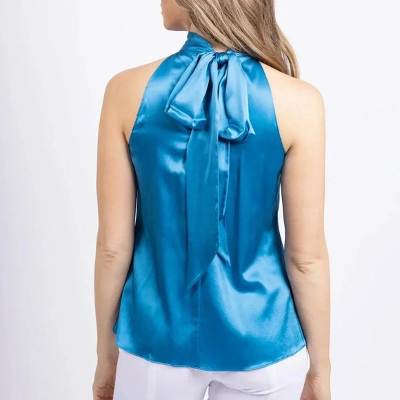 Ramy Brook Women's Sia Pleated Sleeveless High Neck Tank top - Picture 5 of 6